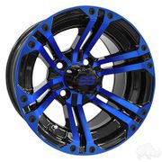 RHOX RX334 Black and Blue w/Center Cap, 12x7 ET-25