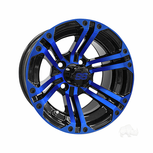 RHOX RX334 Black and Blue w/Center Cap, 12x7 ET-25