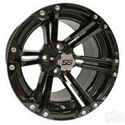 RHOX RX351, Gloss Black w/ Center Cap, 14x7 ET-25