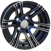 RHOX RX360 Machined w/ Black w/ Center Cap, 12x7 ET-30