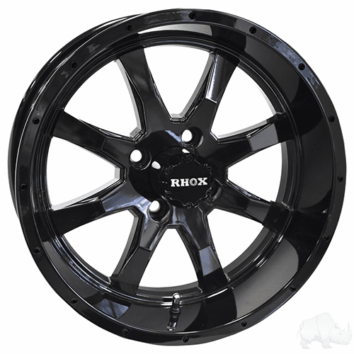 RHOX RX375, Gloss Black, 15x6, ET-15