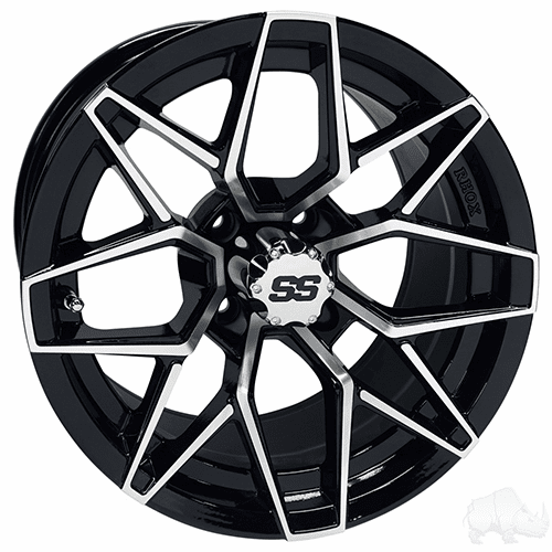 RHOX RX381, Machined Gloss Black, 14x7 ET-25