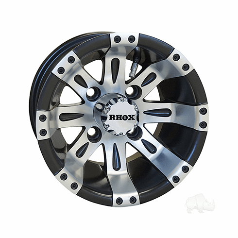 RHOX Vegas, Machined Matte Black w/ Center Cap, 10x7 ET-25
