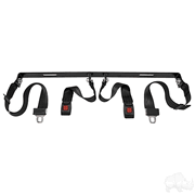 Seat Belt Kit includes: (2) 60" Fully Extended Lap Seat Belts, Bracket and Hardware