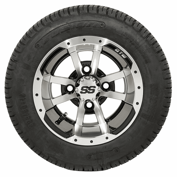 Set of (4) 10" GTW Storm Trooper Wheels on GTW Fusion Street Tires