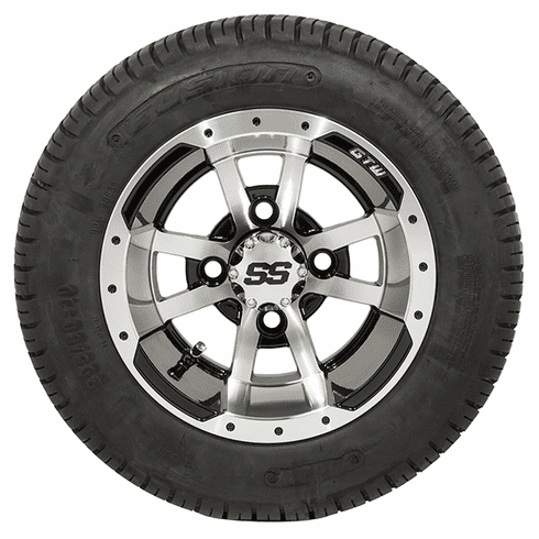 Set of (4) 10" GTW Storm Trooper Wheels on GTW Fusion Street Tires
