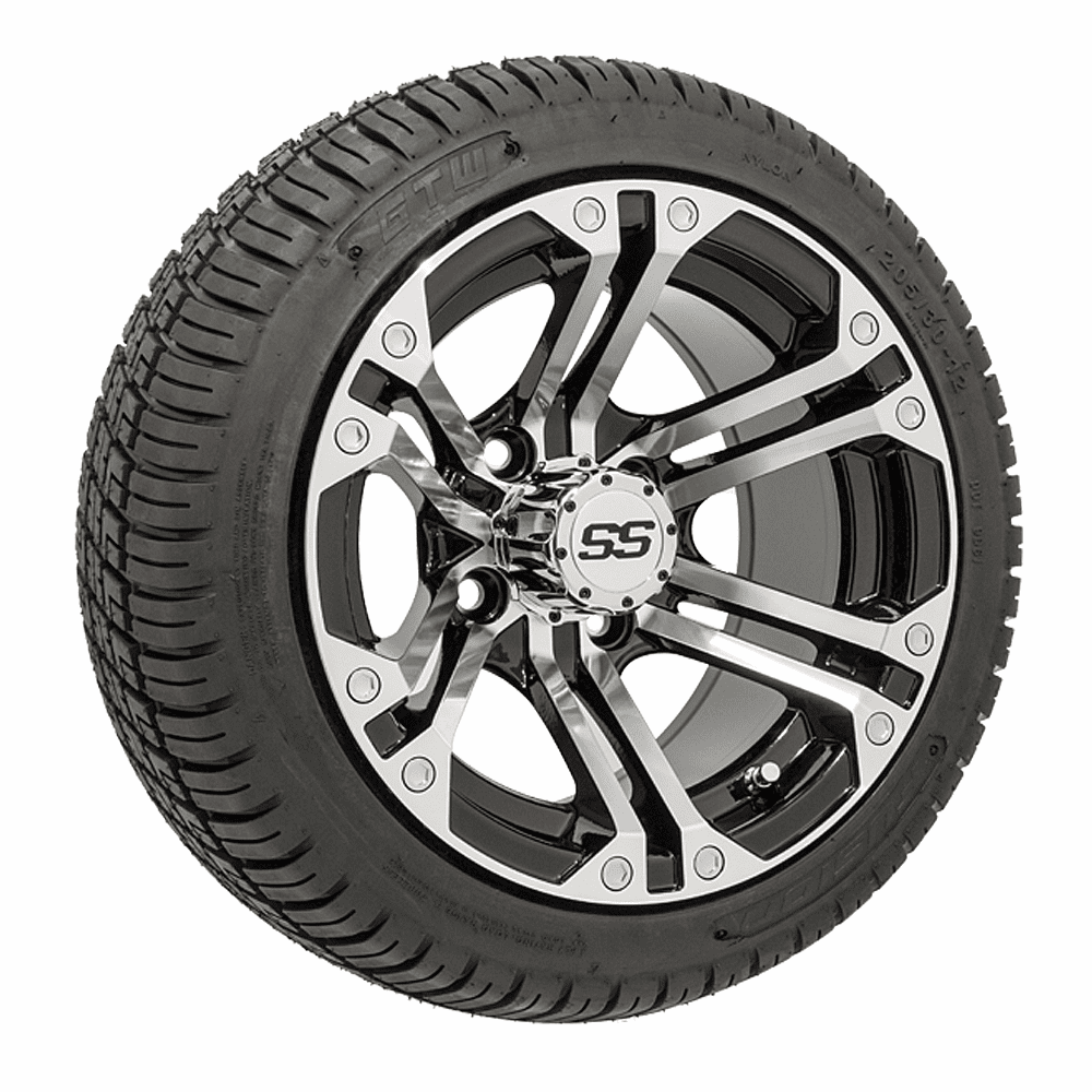 Set Of (4) 12" GTW Specter Wheels On GTW Fusion Street Tires