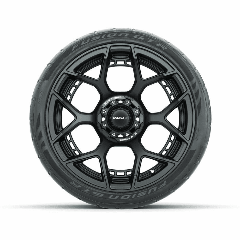Set of (4) 15" MadJax Flow Form Evolution Matte Black Wheels with GTW Fusion GTR Street Tires