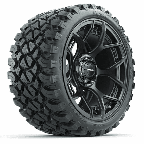 Set of (4) 15" MadJax Flow Form Evolution Matte Black Wheels with GTW Nomad Off Road Tires