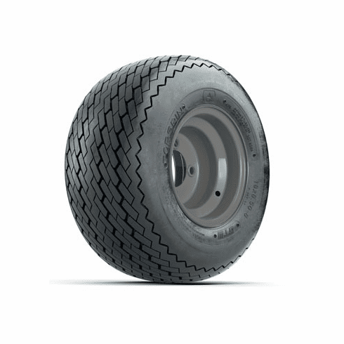 Set of (4) 8 in Gray Steel Wheels with 18 in GTW Topspin Tires