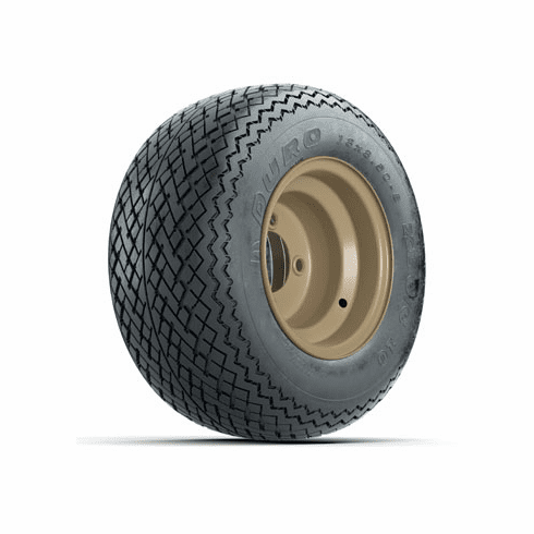 Set of (4) 8 in Stone Steel Wheels with 18 in Duro Sawtooth G/C10 Tires