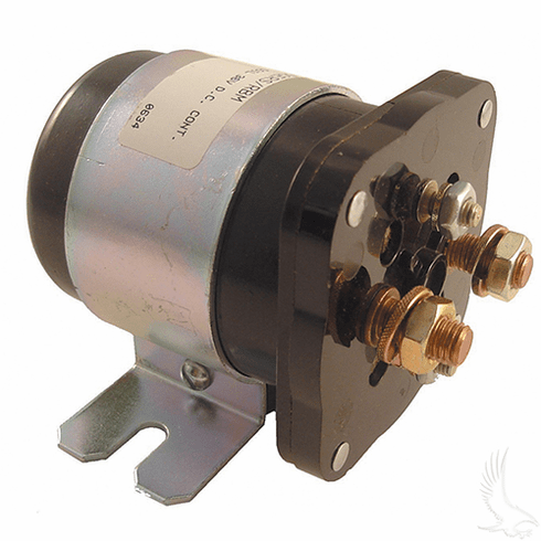Solenoid, 36V 4 Terminal Silver, E-Z-Go Elec 89+, Club Car Elec Industrial, Yamaha Elect G8-G16 93+