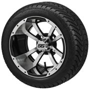 Tire/Wheel Combo - 12" - Crusader Machined/Black