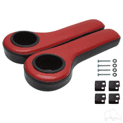 RHOX Arm Rest with Cup Holder Set, Black and Red