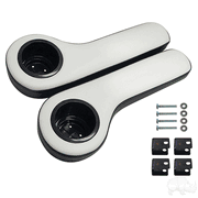 RHOX Arm Rest with Cup Holder Set, Black and White