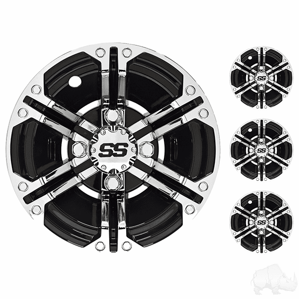 WHEEL COVER 10" DAYTONA BLACK & CHROME