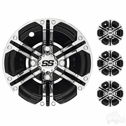 WHEEL COVER 10" DAYTONA BLACK & CHROME