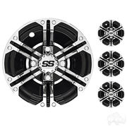 WHEEL COVER 10" DAYTONA BLACK & CHROME