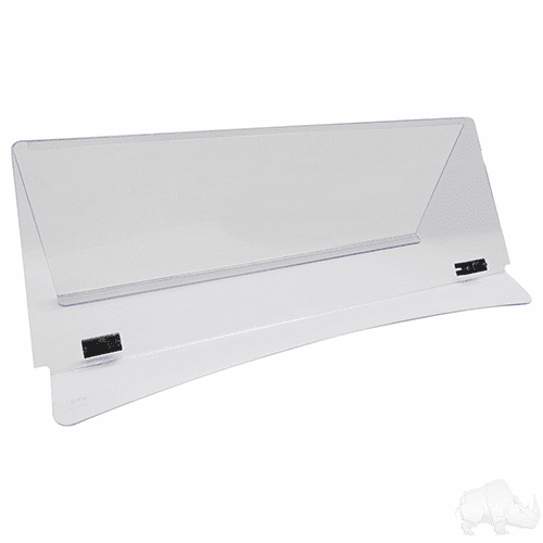 Windshield, 1/4" Impact Modified Clear 2 Piece, E-Z-Go Express Cowl w/ Standard Top & 3/4" Strut