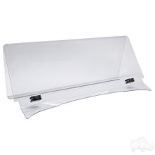 Windshield, 1/4" Impact Modified Clear 2 Piece, E-Z-Go TXT 95-13, Medalist