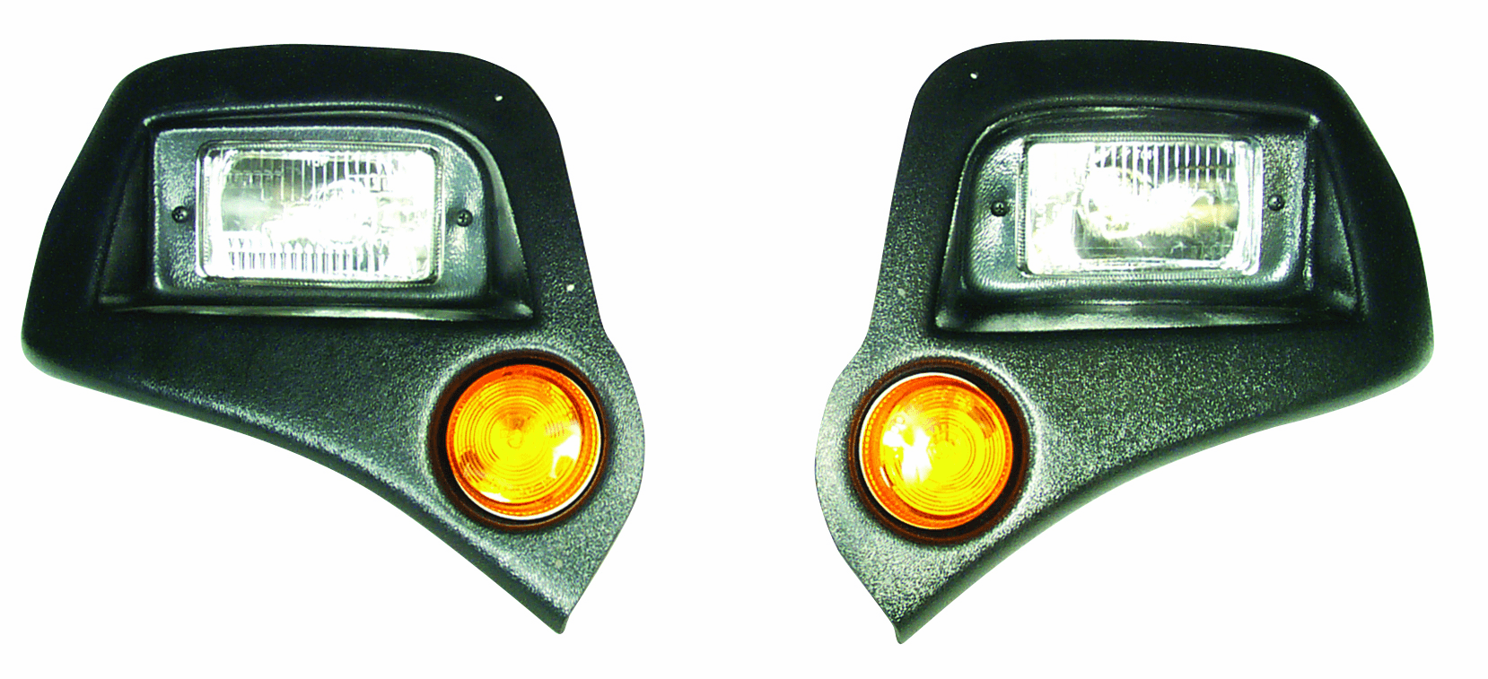 Yamaha G14,16,19 Headlights with Bezels - black