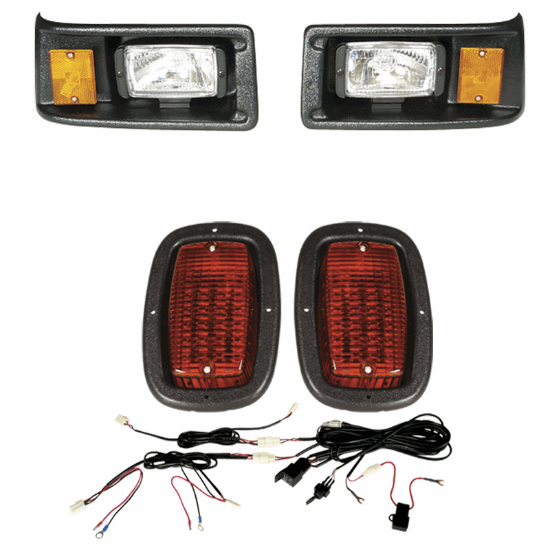 Yamaha G2,9 Headlight with Bezel,LED taillights Kit - Black