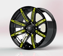 MadJax Yellow Wheel Inserts for 14x7 Illusion Wheel