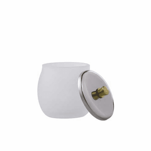 Frost Glass Jar with Lid<BR>