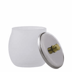 Frost Glass Jar with Lid<BR>