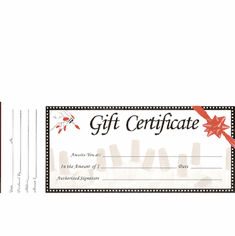 Gift Certificates 25 Ct.<BR>
