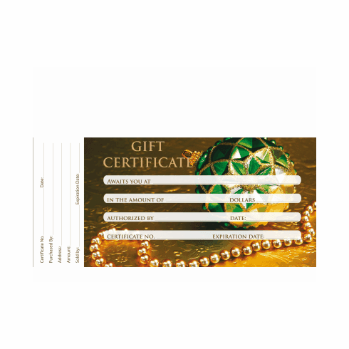 Gift Certificates - 50 Ct.<BR>
