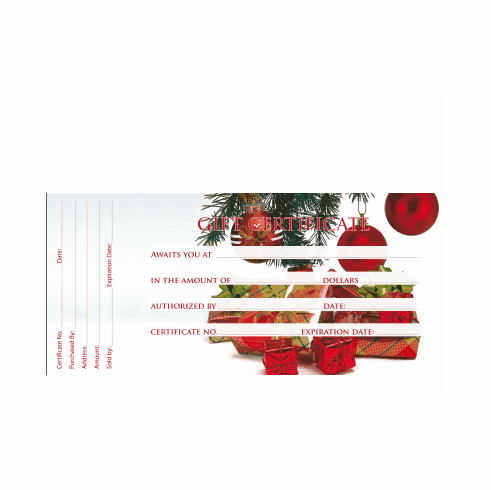 Gift Certificates - 50 Ct.<BR>