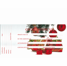 Gift Certificates - 50 Ct.<BR>