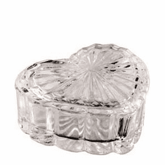 Glass Heart Shaped Jar