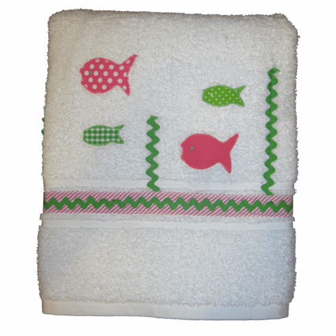 Funtasia Too Come Here Fishy Fishy Girls Towel. There are matching boys swim trunk sets.