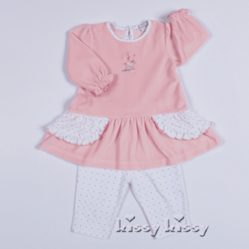 Kissy Kissy Fair Maiden VELOUR Dress w/Legging. 0-3m