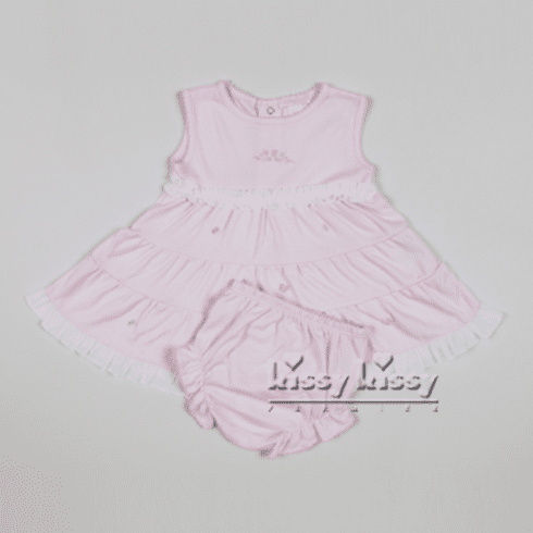Kissy Kissy Flutter Slvlss. Dress w/Diap. Cov. 0-3m 6-9m 9m 12-18m