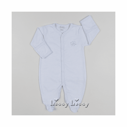 Kissy Kissy Giraffe Kins VELOUR Footie F16363V-04blue