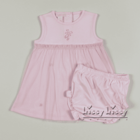 Kissy Kissy Premier Scattered Pirouette Slvlss. Dress w/Diap. Cov. 3-6m 9m