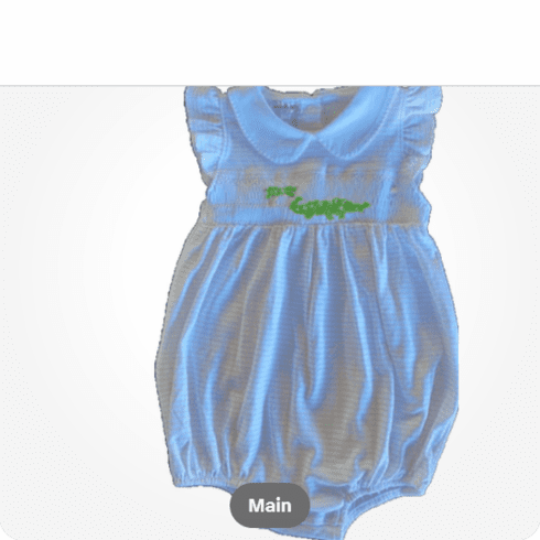 Magnolia Baby Alligator Friends Pink Smocked Bodice Bubble. Pima Cotton. 3m