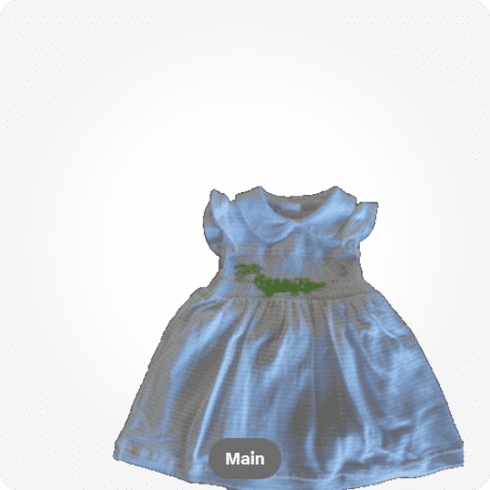 Magnolia Baby Alligator Friends Smocked Dress. Pima Cotton. 2T