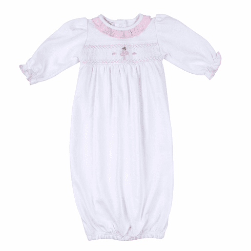 Magnolia Baby Ballerina Classics Smocked Gathered Gown.