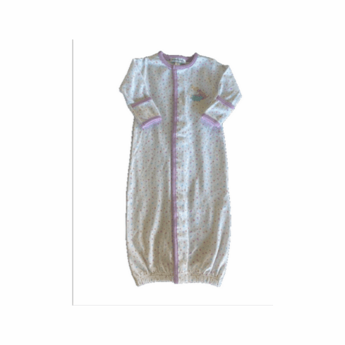 Magnolia Baby Dinoland Purple Print Converter Gown. Newborn