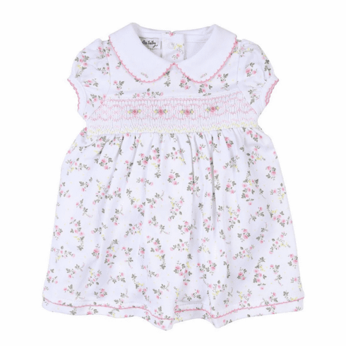 Magnolia Baby Floral Grace's Classics Smocked Footie (NOT DRESS). Newborn. 