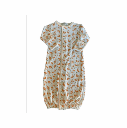 Magnolia Baby Fox Print Converter Gown. Newborn