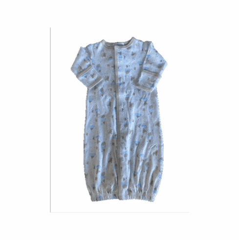 Magnolia Baby Koala Blue Print Converter Gown. Newborn