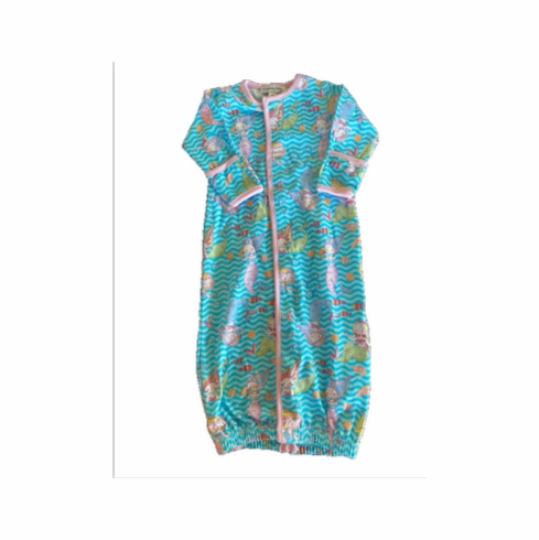 Magnolia Baby Mermaid Print Converter Gown. Newborn