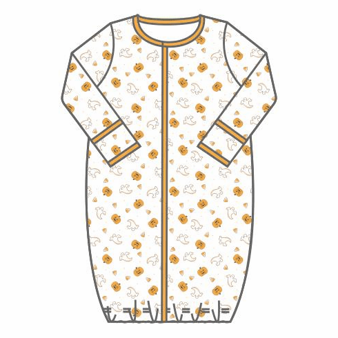 Magnolia Baby My Little Boo Print Convertible Gown. F20MLB14