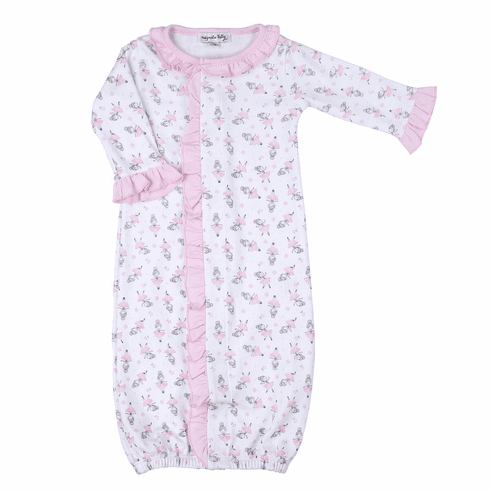 Magnolia Baby Prima Ballerina Pink Printed Ruffle Front Converter. Infant