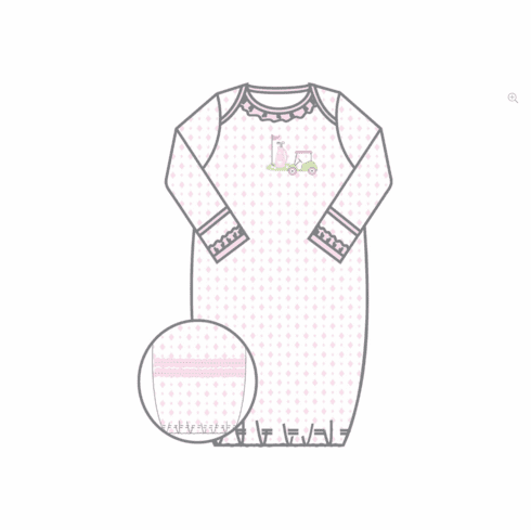 Magnolia Baby Putting Around Gown Pink Peruvian Pima Cotton